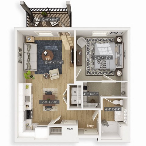 Ashe 3D Floorplan Illustration
